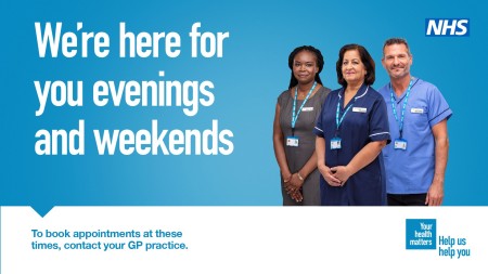 Image states we're here for you evenings and weekends.